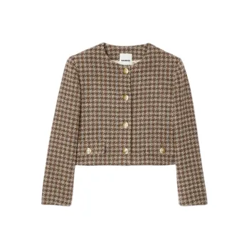 Sandro Houndstooth-pattern Tweed Jacket