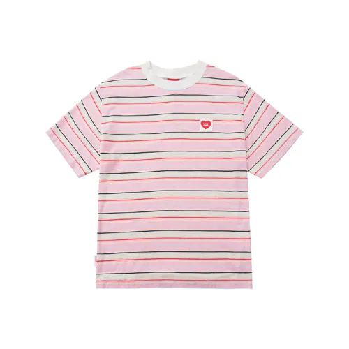 Checkitout T Shirt Unisex Spring Begonia Pink/White/Red
