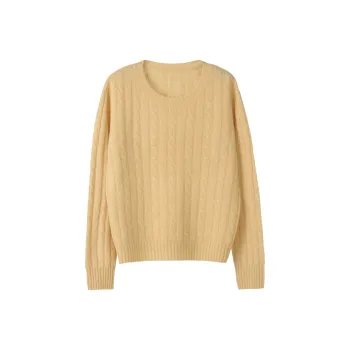 Fstudio Fall And Winter Solid Color Crew Neck Knitwear Sweater Unisex