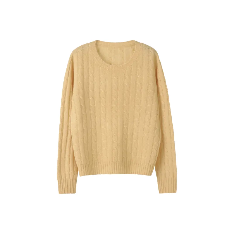 Fstudio Fall And Winter Solid Color Crew Neck Knitwear Sweater Unisex-0
