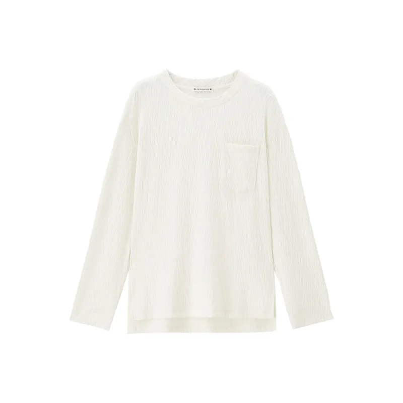 UNIQLO T Shirt Women's Apricot White-0