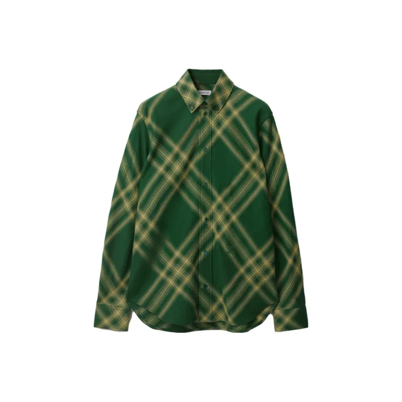 Burberry Check-pattern Wool Shirt-0