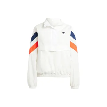 Adidas Originals 1/2 Zip Windbreaker Jackets Coats Women's White