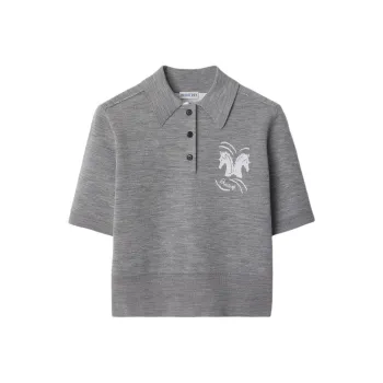 Burberry Polo Shirt Women's Gray