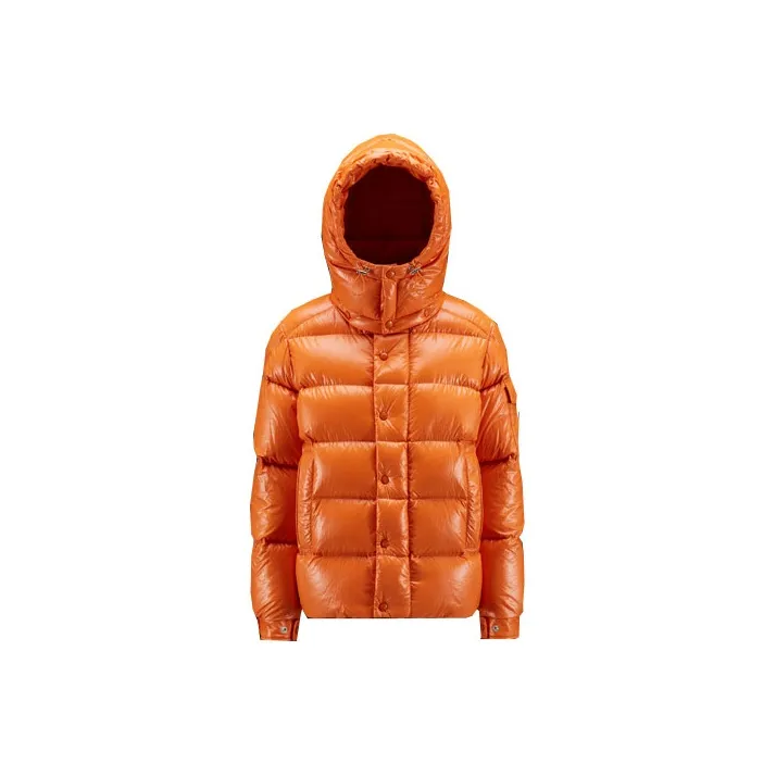 Moncler Women's Maya 70th Anniversary Special Edition Short Down Jacket Campfire Orange-0