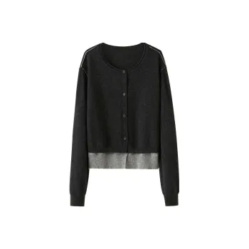 SNOWFORTE Cashmere Sweater Women's Charcoal Gray
