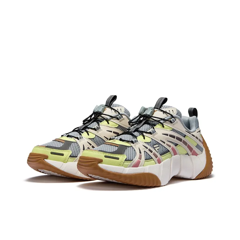 FILA FUSION BONE II Spinal Bone Shoe 2nd Generation Low Top Casual Shoes Women's Mustard Yellow-1