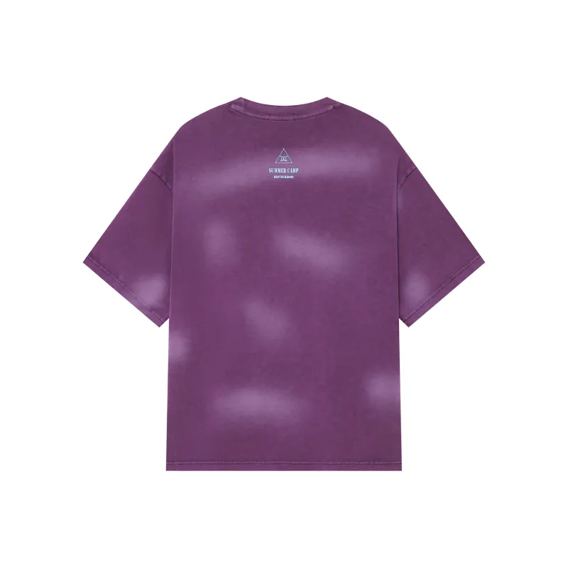Cabbeen T Shirt Men's Eggplant Skin Purple-0