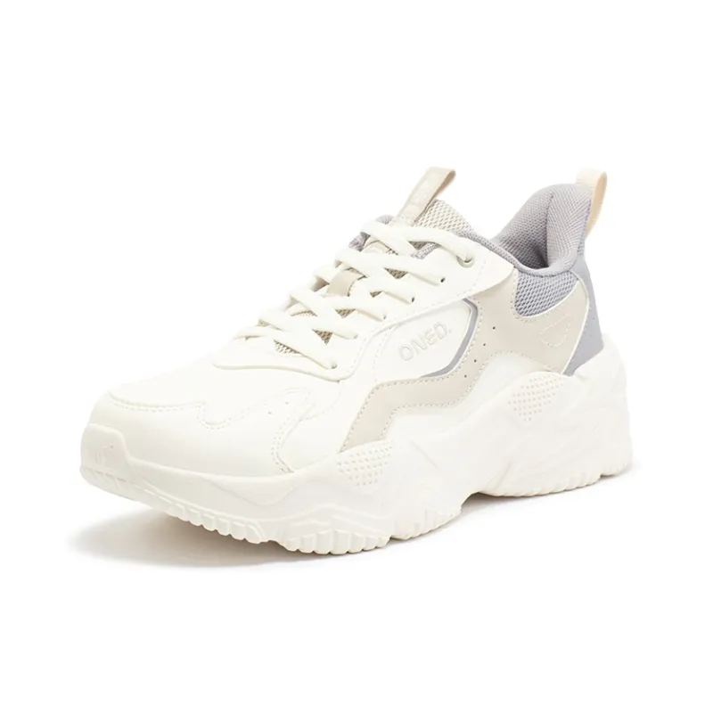 361° Cushioning Abrasion Resistant Lightweight Low Top Casual Shoes Women's Feather White Oat Milk-2