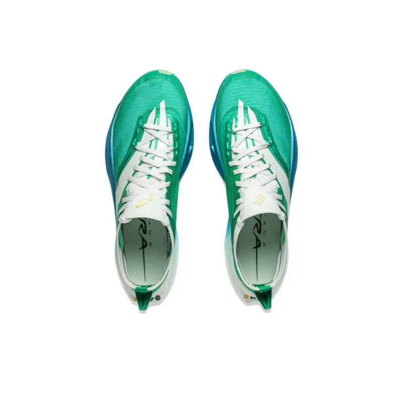 LiNing Feidian 5 ULTRA Cushioning, Slip Resistant, Rebound Low Top Running Shoes Unisex Green White Blue-3