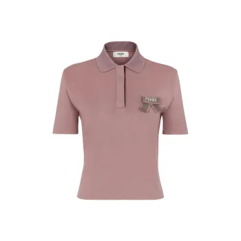 FENDI Logo appliqué Polo Top
