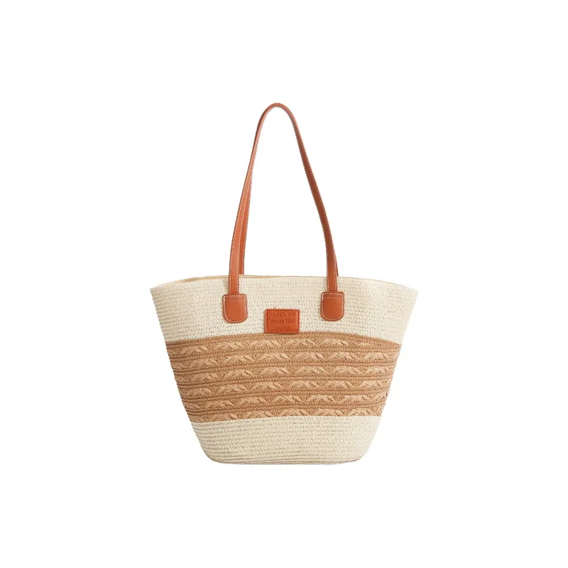 YZUE Woven Tote Bag, Shopping Bag, Underarm Bag, Shoulder Bag Women's Multicolor-10
