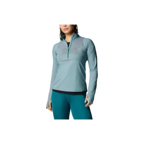 Columbia Summit Valley Titanium Omni-Shade Omni-Freeze Omni-Wick Zero Ice Shirt Women's Blue