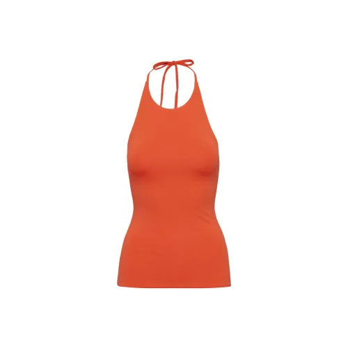 ARITZIA Contour Behold Halter Top Camisole Women's Hot Cheeky Red/Hot Blush Red Lips