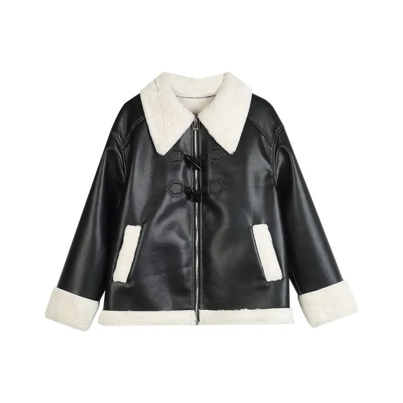 BLUEerror Jackets & Coats Women's Black & White-0