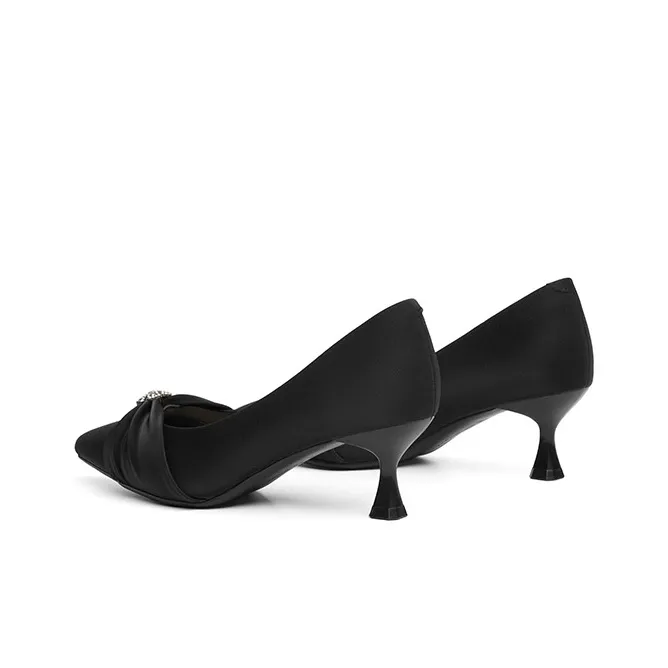 RED DRAGONFLY Flared Heel High Heels 5CM Women's-3