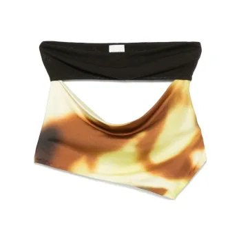 NANUSHKA Draped detail Open back Top
