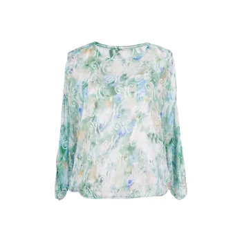 MISSSHINE Shirt Women's Green Multicolor