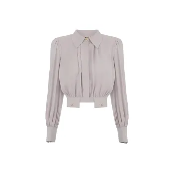 Elisabetta Franchi Pleated Georgette Shirt