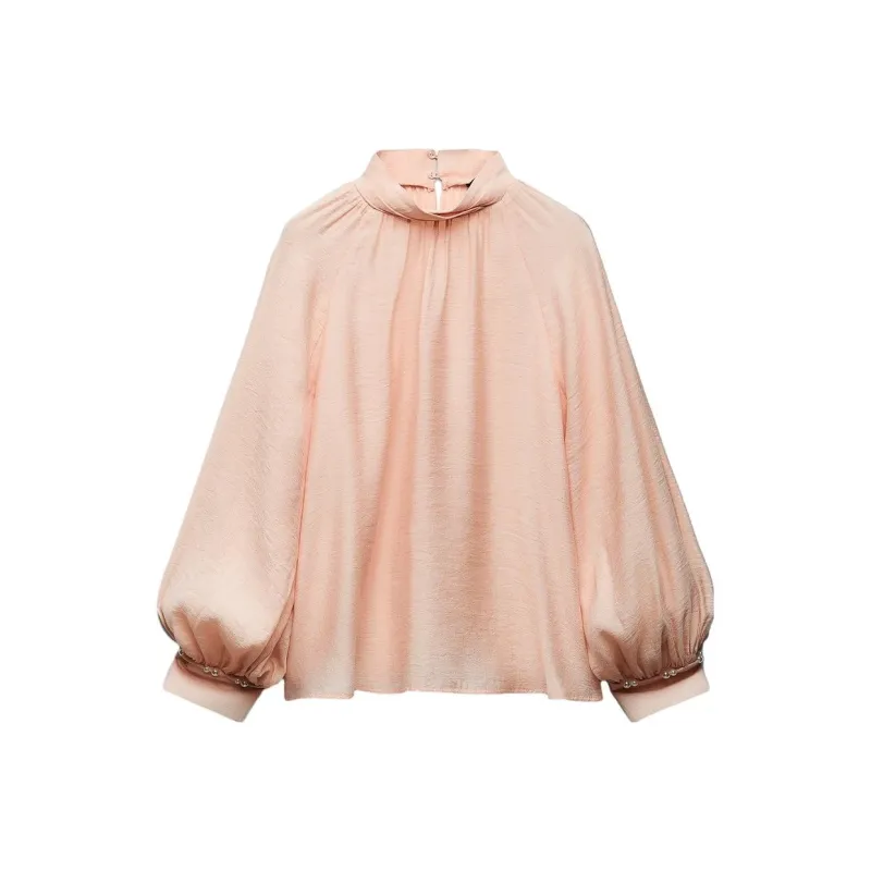 ZARA Shirts Women's Light Pink-0