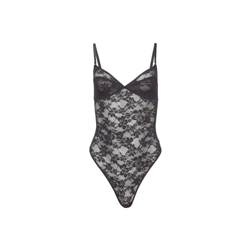 Fleur Du Mal Le Stretch Lace Wireless Bodysuit-0