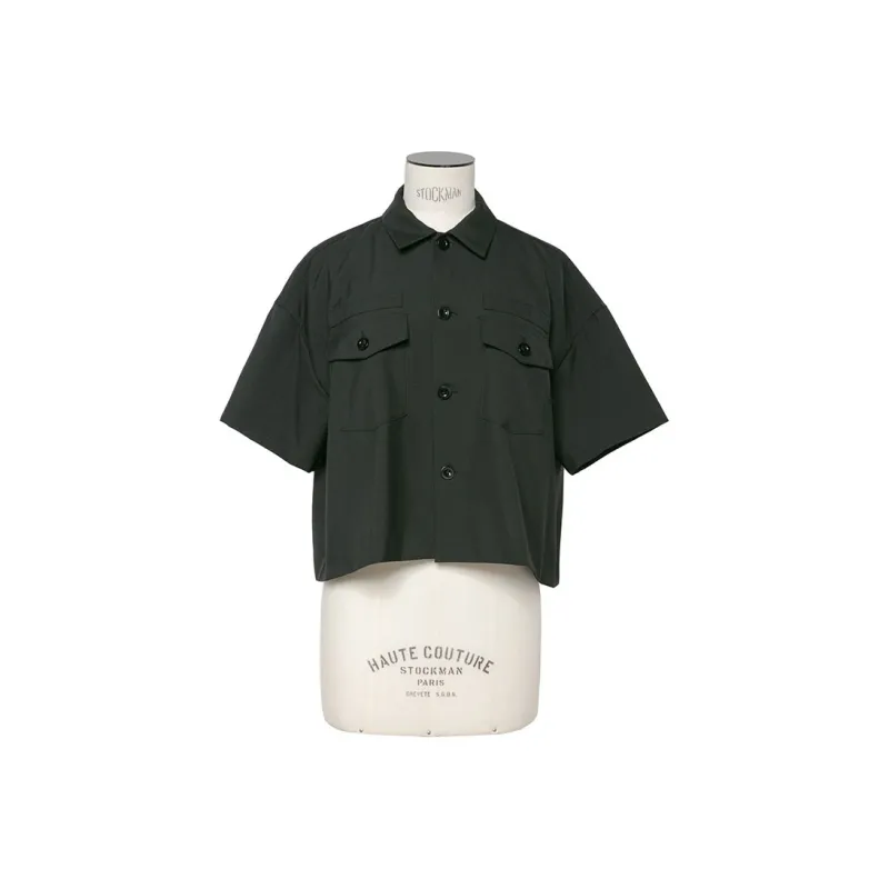 Sacai Cropped Utility Shirt-0