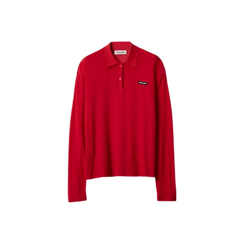 MIU MIU SS25 Polo Shirt Women's Red-0