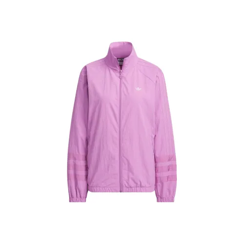 Adidas Originals RUCHED TRACK TOP TRACK TOP Jackets Coats Women's Purple