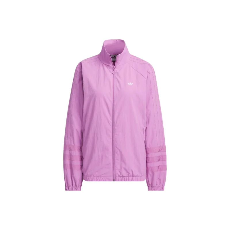 Adidas Originals RUCHED TRACK TOP TRACK TOP Jackets Coats Women's Purple-0