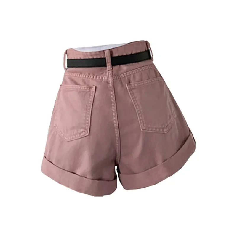 PVJ Denim Shorts Women's MX3069 Dirty Pink-1
