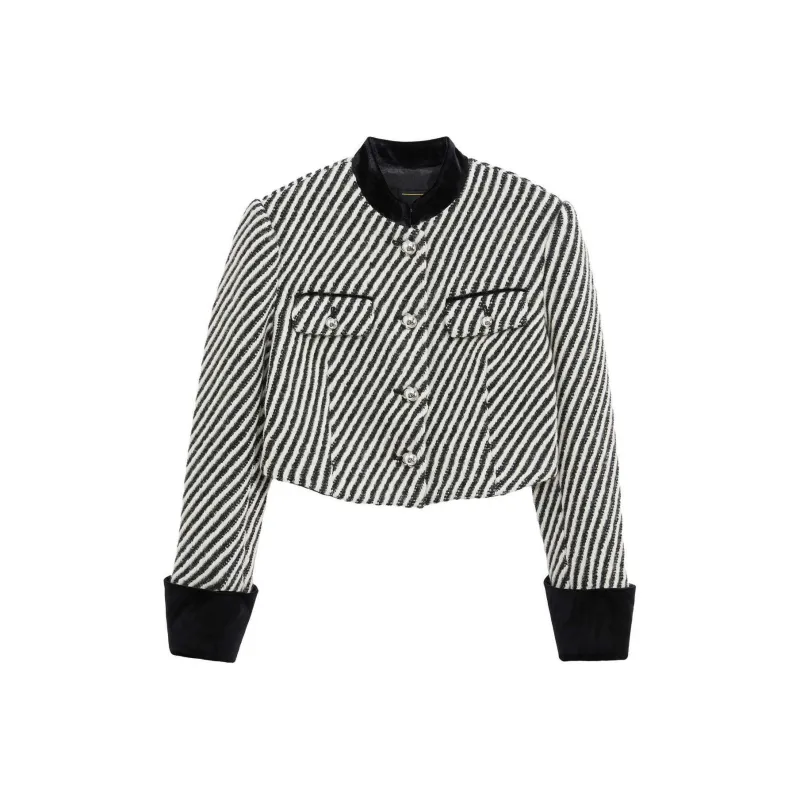 Bebe Jackets Coats Women's Black White-0