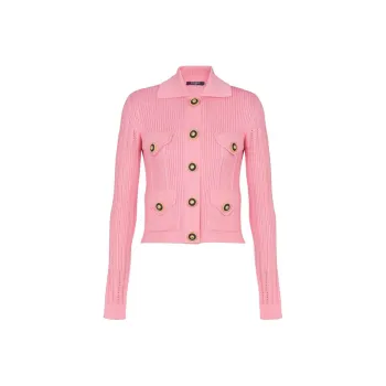 BALMAIN Logo embroidered Knit Cardigan