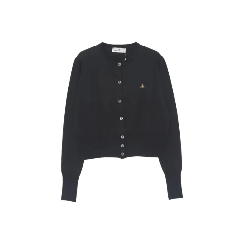 Vivienne Westwood Orb Embroidered Cropped Cardigan-0