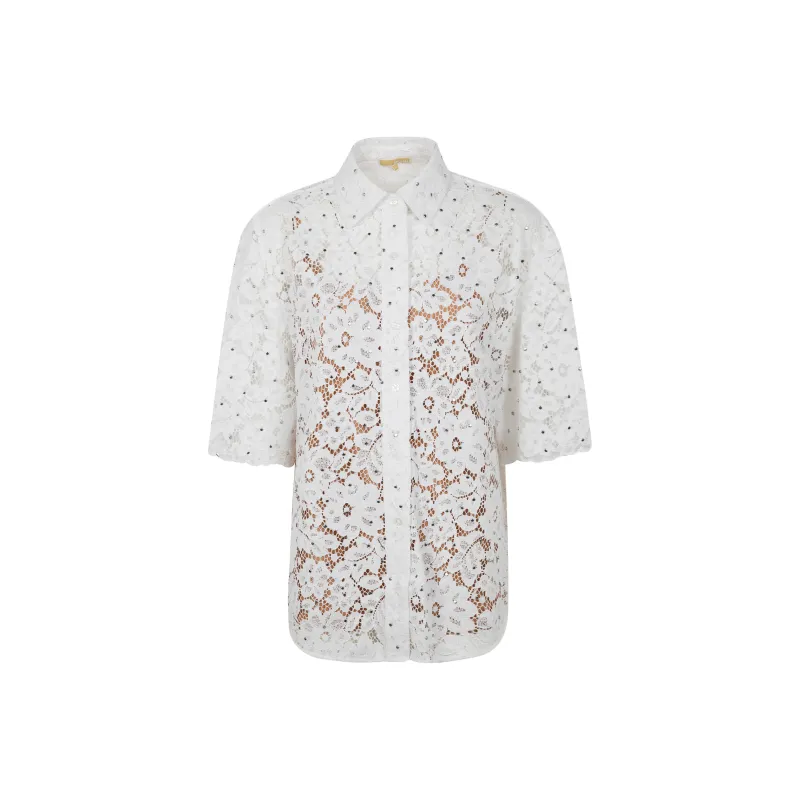 MICHAEL KORS Studded Lace Shirt-0