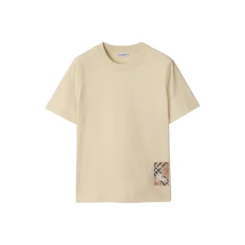 Burberry Vintage Check Patch Crewneck T Shirt
