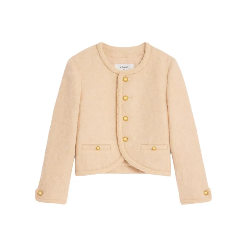CELINE Chasseur Jacket In Mohair Tweed-0