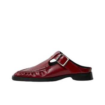 MIISTA Closed Toe Slippers Women's Dark Red