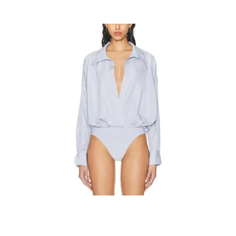 NORMA KAMALI Bodysuits Women's Light Blue-0