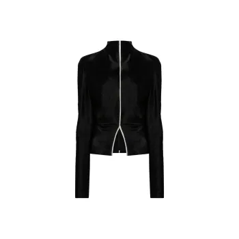 NANUSHKA Domini Crinkled Satin Turtleneck Top