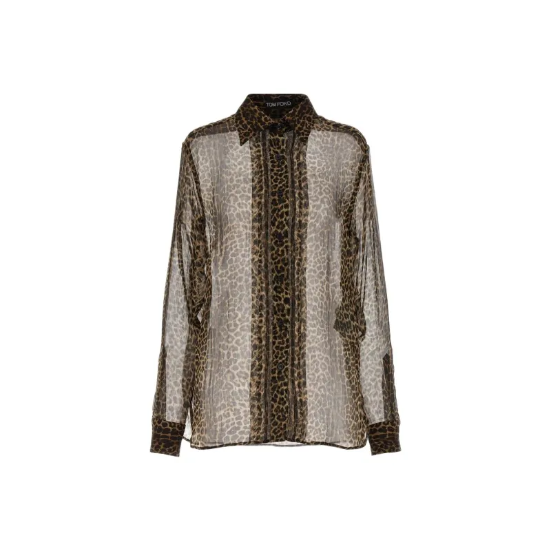 TOM FORD Leopard Printed Long Sleeved Shirt-0