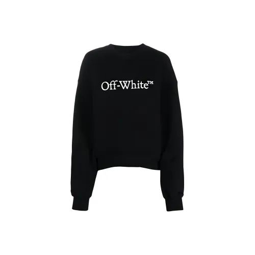 OFF WHITE Bookish Crewneck Drop Shoulder Sweatshirt