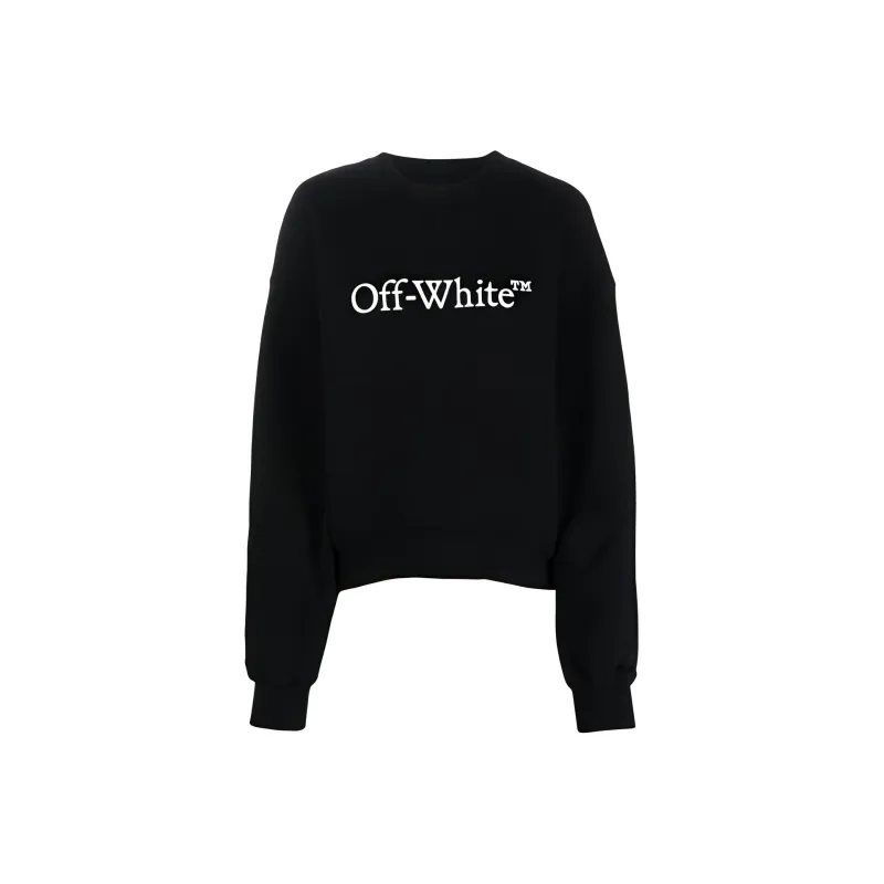 OFF WHITE Bookish Crewneck Drop Shoulder Sweatshirt-0