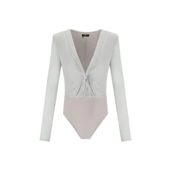 Elisabetta Franchi V Neck Long Sleeved Bodysuit