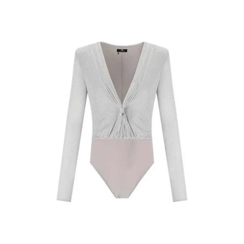 Elisabetta Franchi V Neck Long Sleeved Bodysuit-0