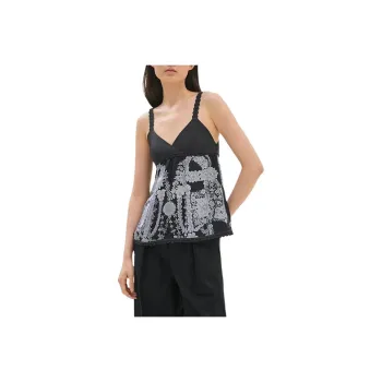 HERMES Camisole Women's Blue Black
