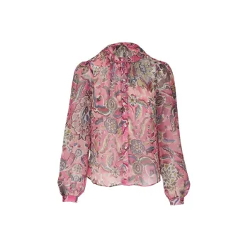 VERONICA BEARD Ashlynn Floral Silk Blouse