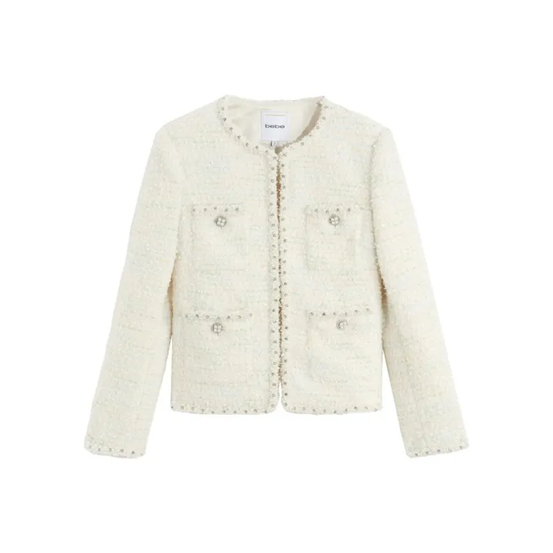 Bebe Jackets & Coats Women's Ecru-0