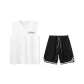 2-Piece Set (White Top+Black Pants)