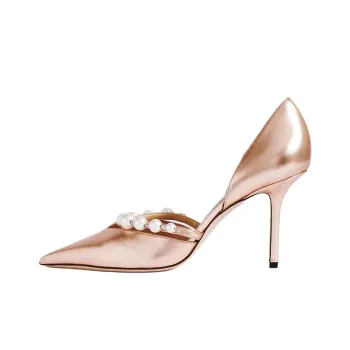 Jimmy Choo Aurelie Slim Heel High Heels 8.5cm Women's Rose Gold