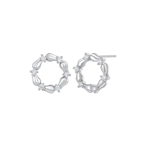 MISS XIA JWY Copper Stud Earrings Women's